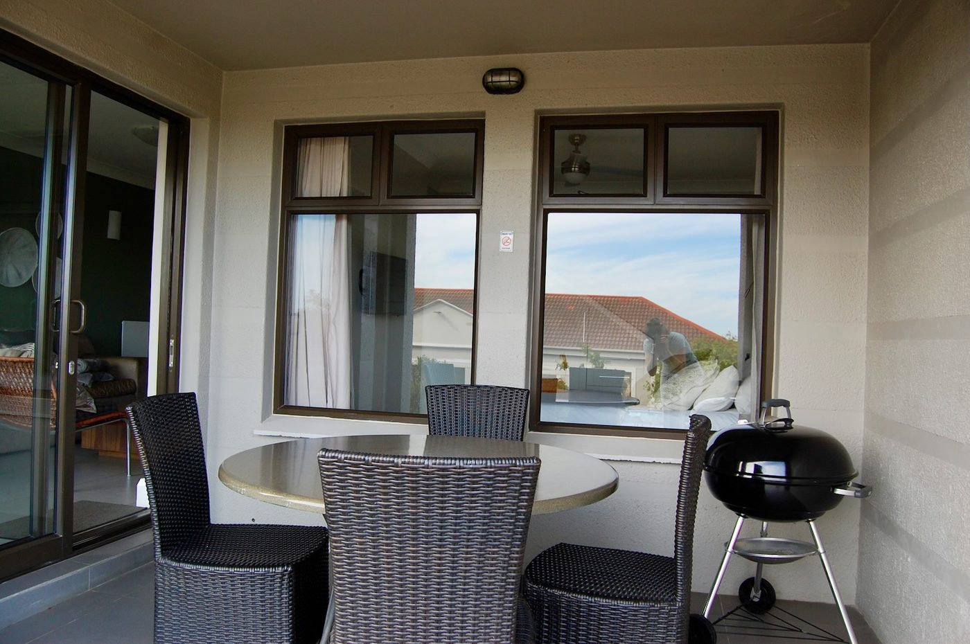 Covered patio with a braai and a view at 70A, Castleton, Plettenberg Bay